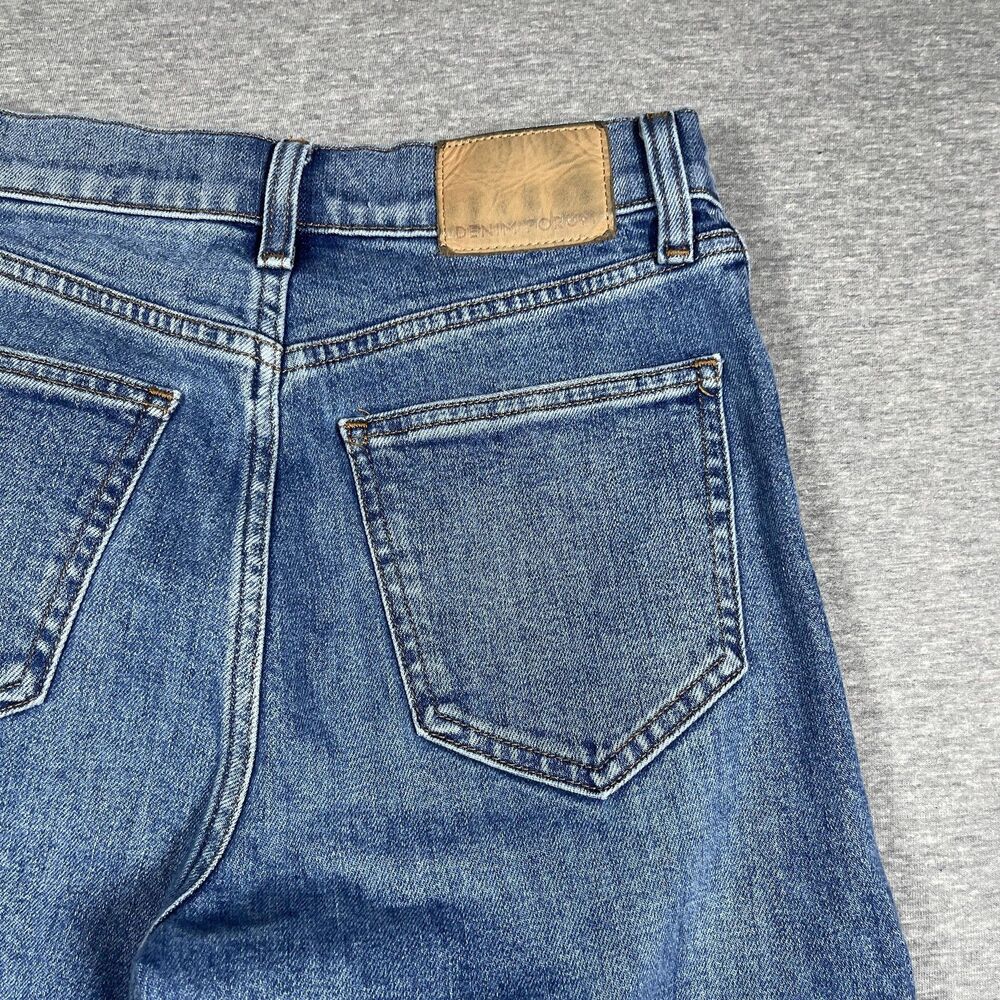 Denim Forum Jeans Womens 25 Blue The Arlo High Rise Straight 28L - Picture 7 of 10